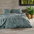 Stone Washed Dekbedovertrek Groen