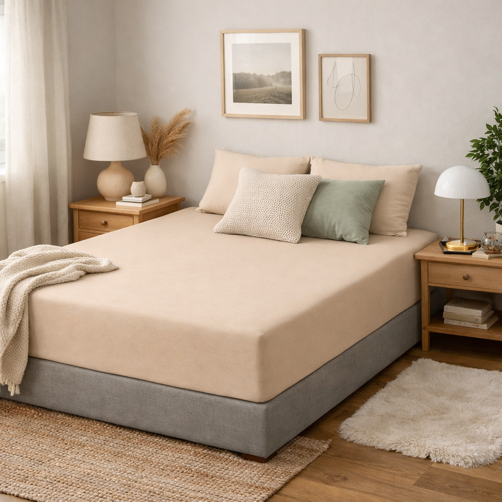 Jersey Hoeslaken Beige
