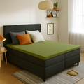 Badstof Topper Hoeslaken Groen