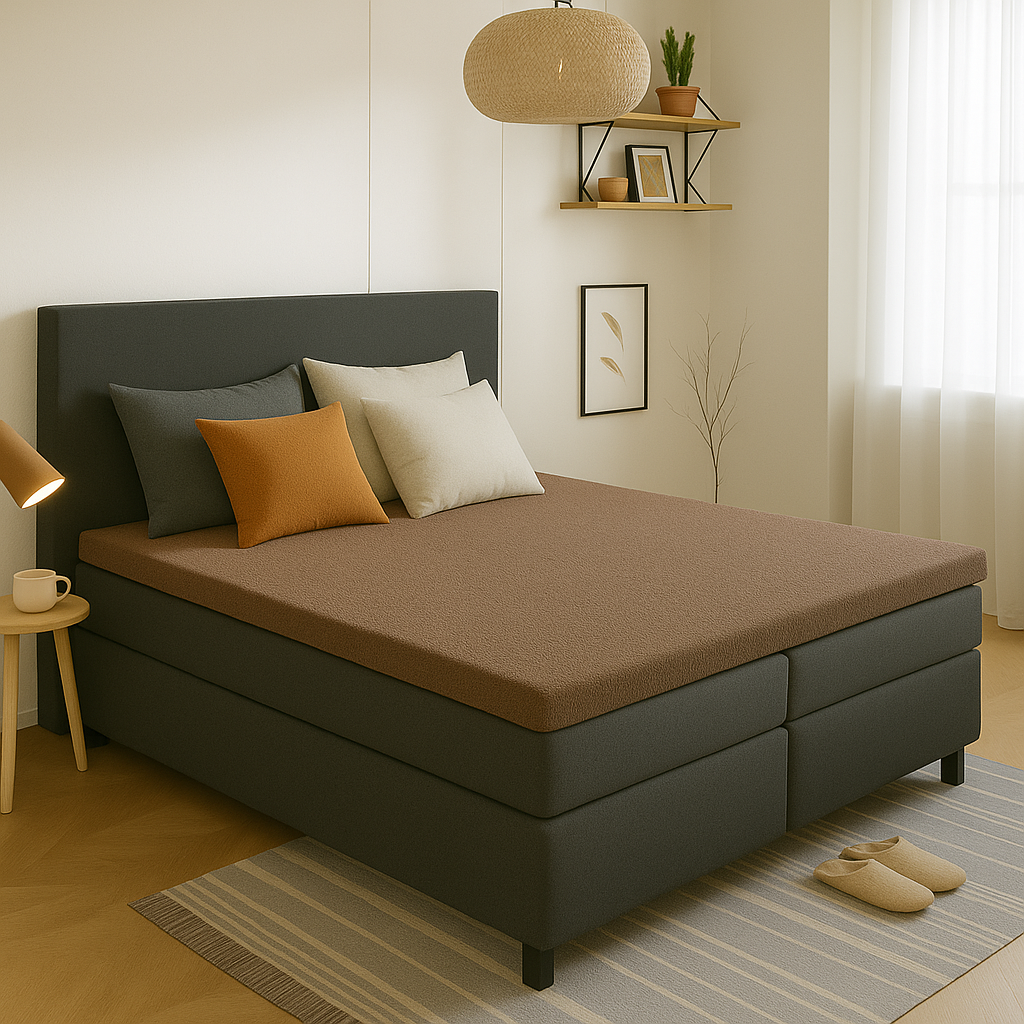 Badstof Topper Hoeslaken Taupe