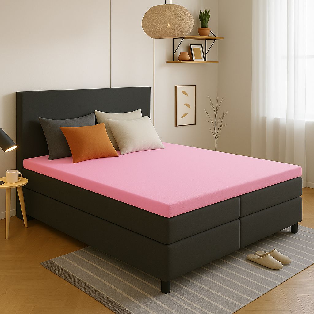 Badstof Topper Hoeslaken Roze