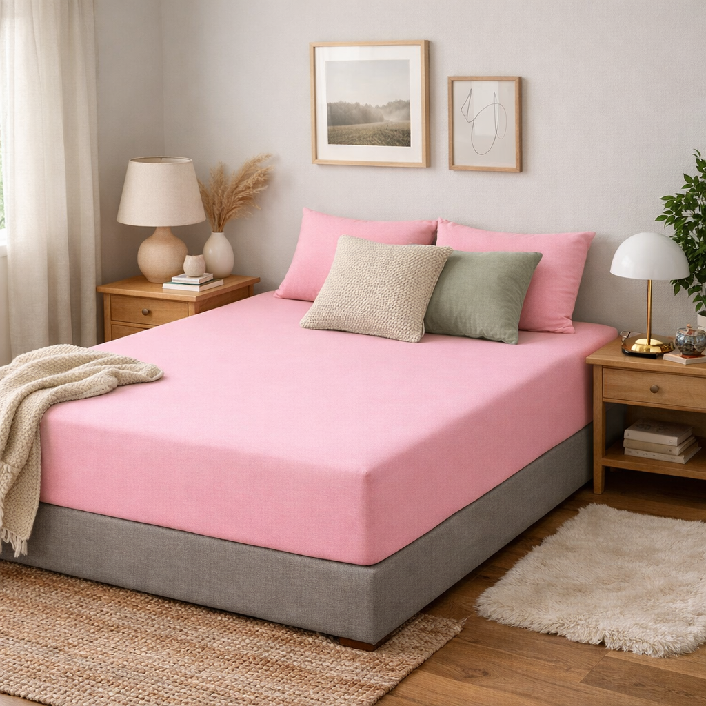 Jersey Hoeslaken Roze