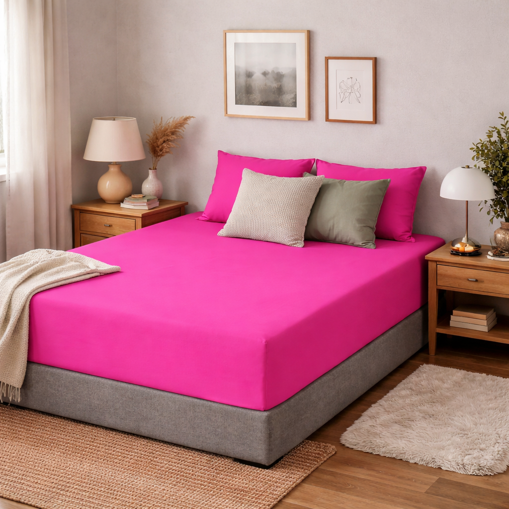 Jersey Hoeslaken Fuchsia