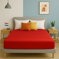 Badstof Hoeslaken Rood