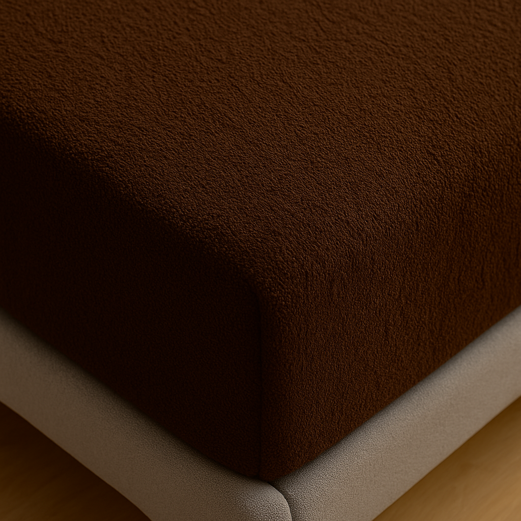 Badstof Hoeslaken Donkerbruin