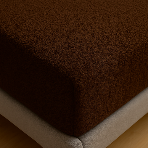 Badstof Hoeslaken Donkerbruin