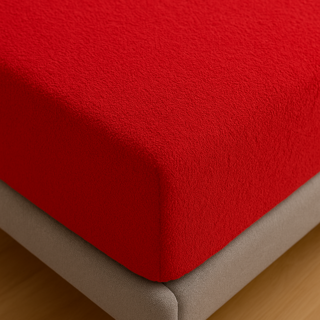 Badstof Hoeslaken Rood