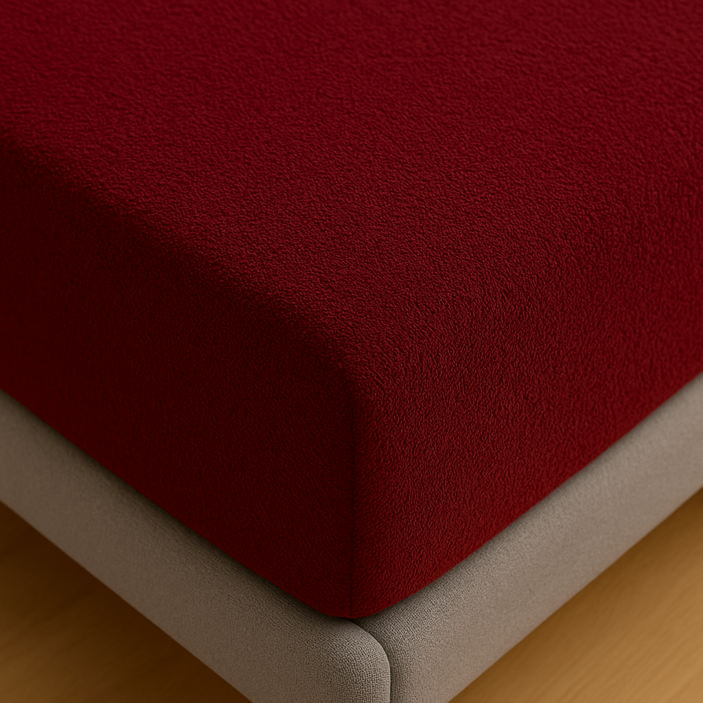 Badstof Topper Hoeslaken Bordeaux