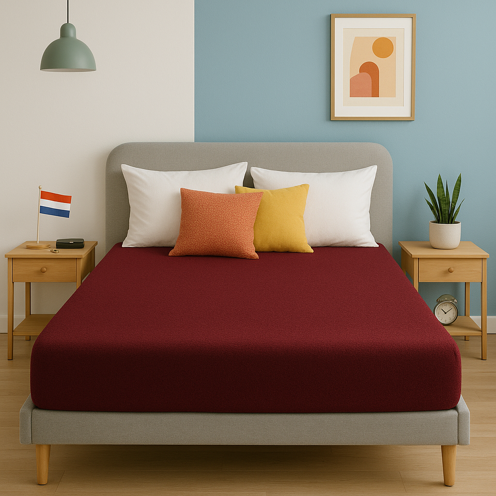 Badstof Hoeslaken Bordeaux