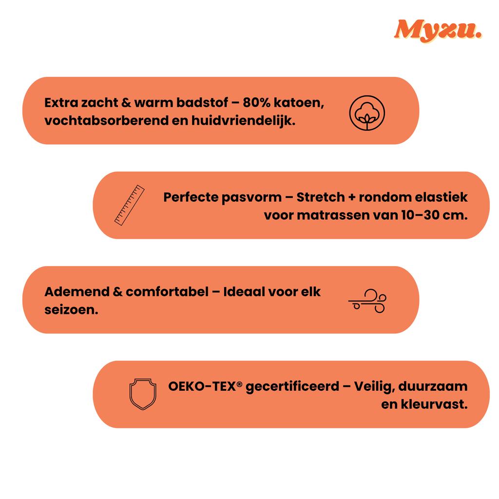 Badstof Hoeslaken Antraciet