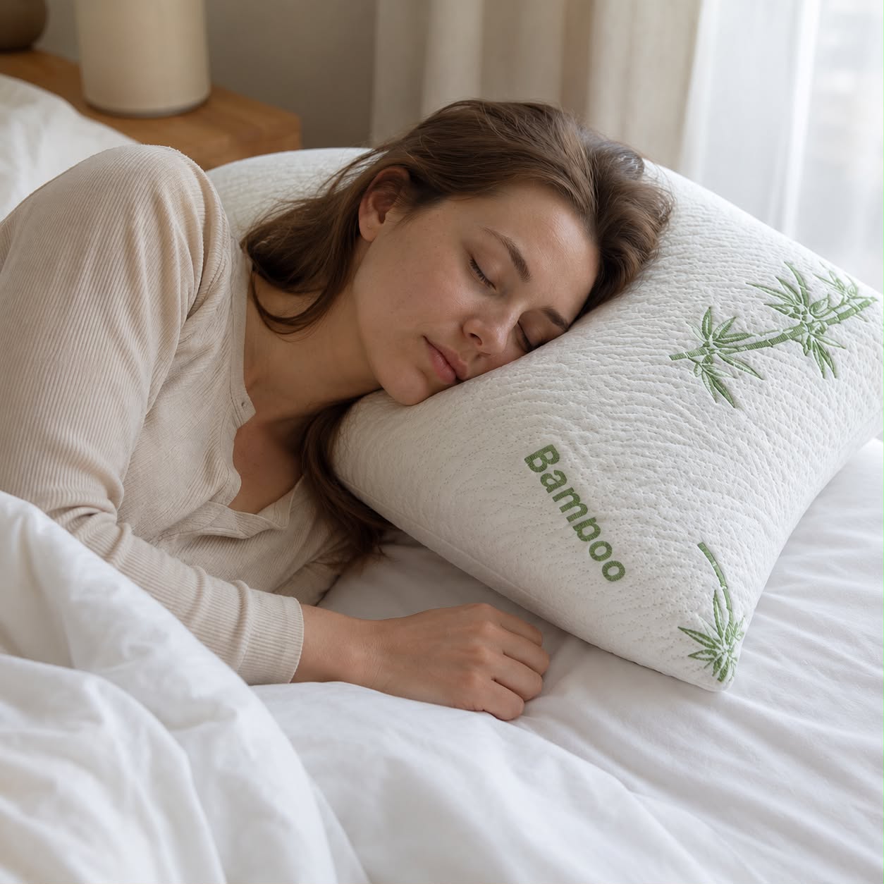 Bamboo Memory Foam Hoofdkussen  50x70 cm