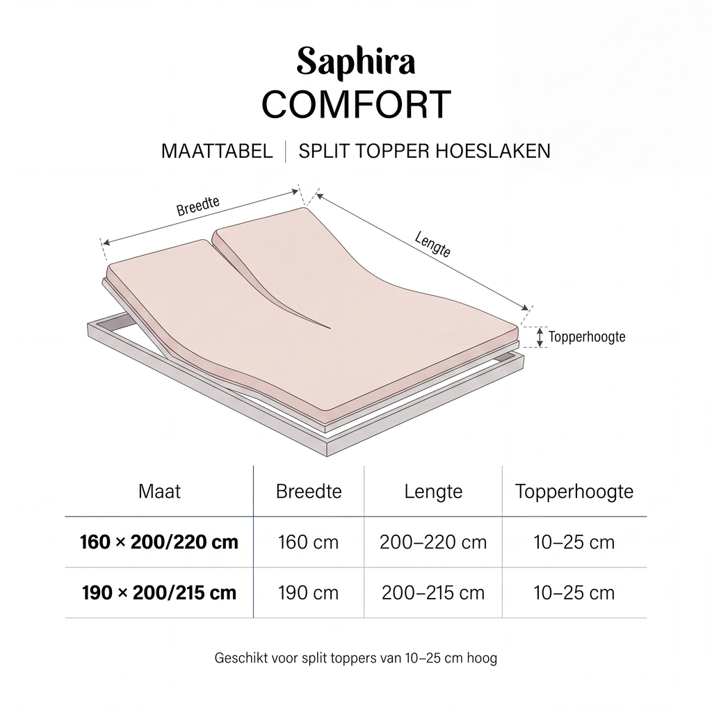 Jersey Splittopper Zwart